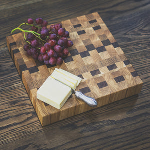 Wood Cutting Board with Walnut and White Ash